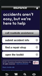Example of Mobile Display with Big Fat Buttons mobile landing page conversion improvements